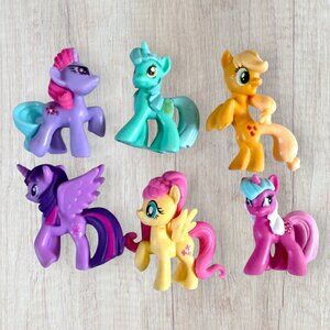 My Little Pony G4 Figure Lot Twilight Sparkle Applejack Pinkie Pie Fluttershy